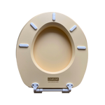 Load image into Gallery viewer, Cush'n Soft Beige Padded Toilet Seat