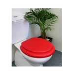 Load image into Gallery viewer, Cush'n Soft Red Padded Toilet Seat