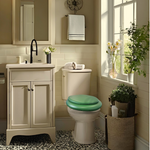 Load image into Gallery viewer, Cush'n Soft Green Padded Toilet Seat Lifestyle Image
