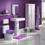 Load image into Gallery viewer, Cush'n Soft Purple Padded Toilet Seat Lifestyle Image