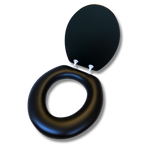 Load image into Gallery viewer, Cush'n Soft Midnight Black Padded Toilet Seat
