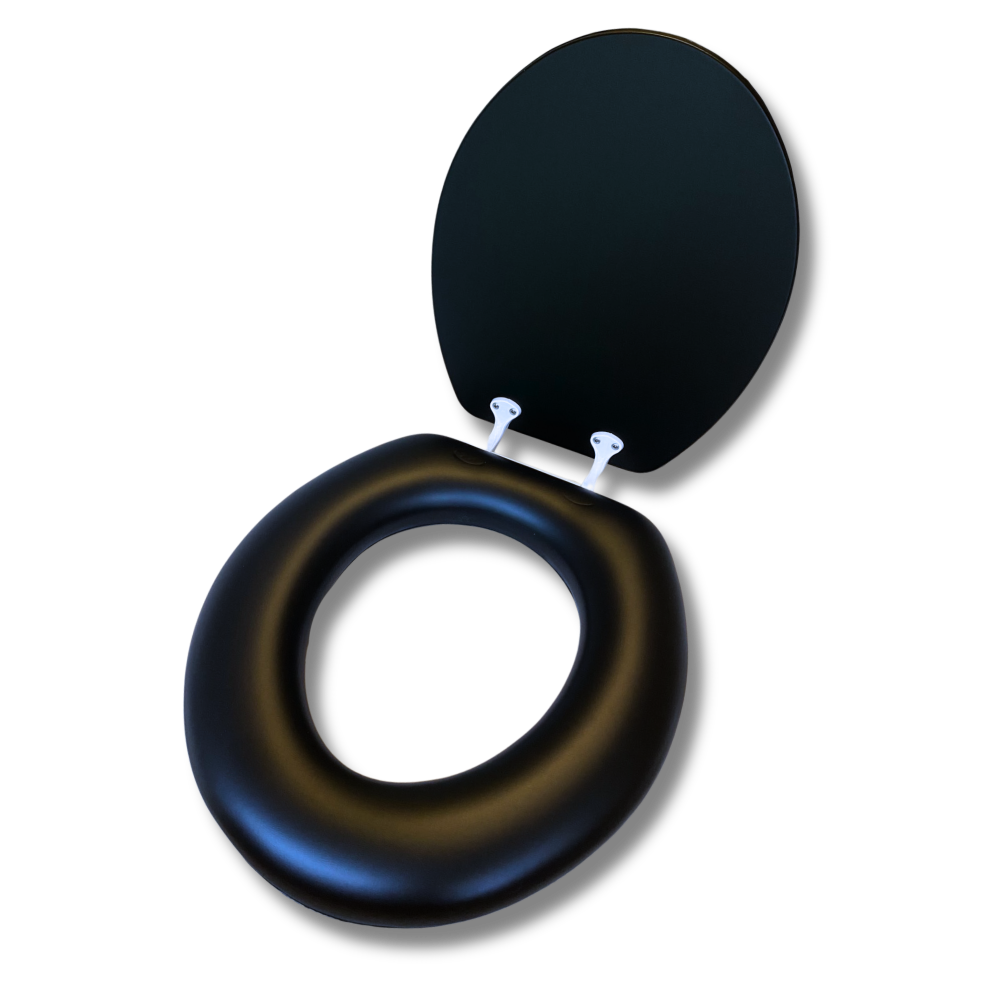 Cush'n Soft Midnight Black Padded Toilet Seat