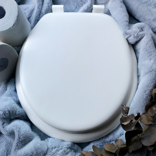 Cush'n Soft White Padded Toilet Seat