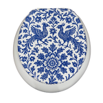 Load image into Gallery viewer, Floral Peacock Padded Toilet Seat