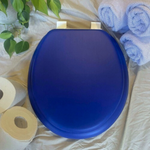 Load image into Gallery viewer, Cush'n Soft Royal Blue Padded Toilet Seat