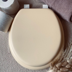 Load image into Gallery viewer, Cush'n Soft Beige Padded Toilet Seat