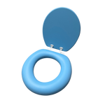 Load image into Gallery viewer, Sky Blue Padded Toilet Seat