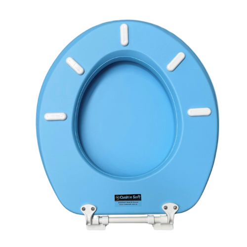 Sky Blue Padded Toilet Seat