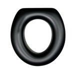 Load image into Gallery viewer, Cush'n Soft Midnight Black Padded Toilet Seat No Lid