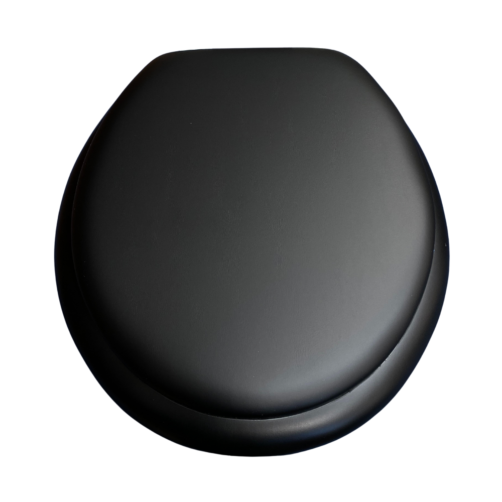 Cush'n Soft Midnight Black Padded Toilet Seat