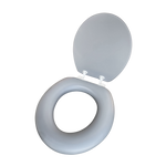 Load image into Gallery viewer, Cush'n Soft Mist Grey Padded Toilet Seat