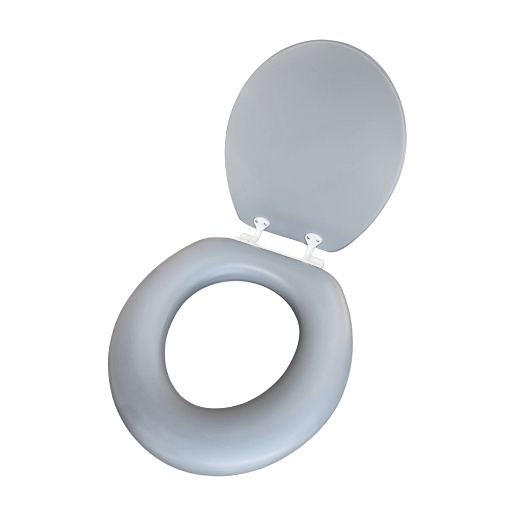 Cush'n Soft Mist Grey Padded Toilet Seat