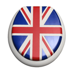 Load image into Gallery viewer, White Union Jack Padded Toilet Seat