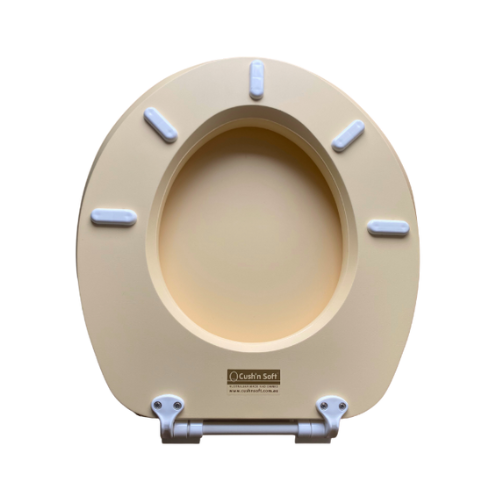 Cush'n Soft Beige Padded Toilet Seat