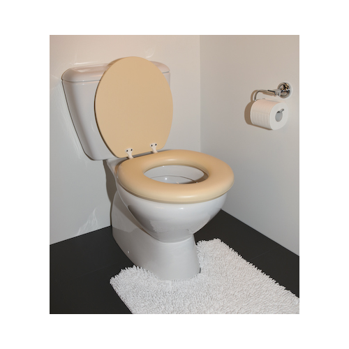 Cush'n Soft Beige Padded Toilet Seat