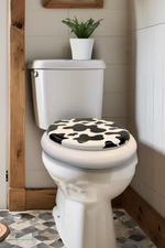 Load image into Gallery viewer, Cow Patch Padded Toilet Seat
