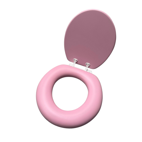 Petal Pink Padded Toilet  Seat