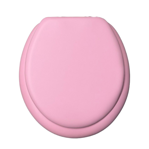 Petal Pink Padded Toilet  Seat