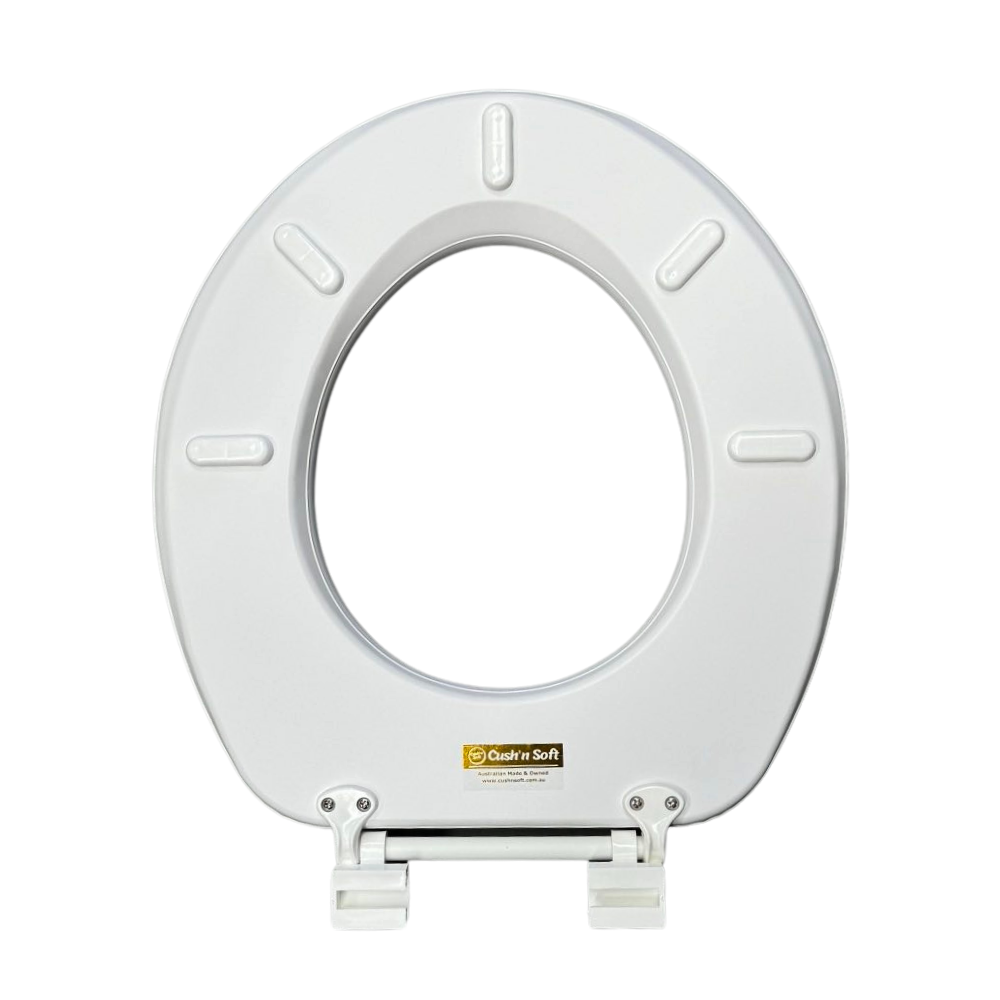 Cush'n Soft White Padded Toilet Seat No Lid 