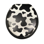 Load image into Gallery viewer, Cow Patch Padded Toilet Seat
