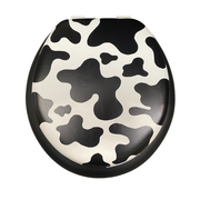 Cow Patch Padded Toilet Seat