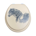 Load image into Gallery viewer, Windswept Horse Padded Toilet Seat
