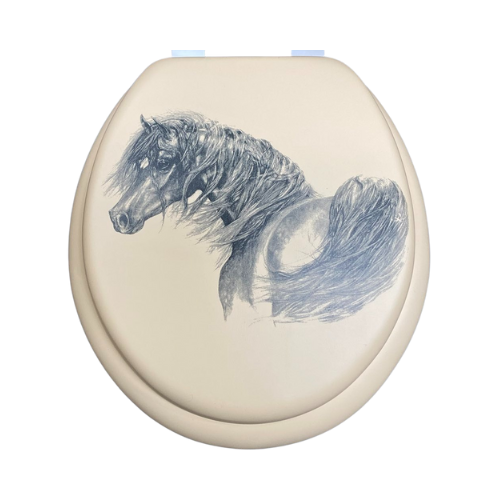 Windswept Horse Padded Toilet Seat