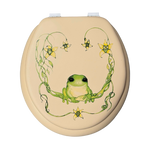Load image into Gallery viewer, Happy Frog Padded Toilet Seat - Beige
