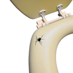 Load image into Gallery viewer, Spooky Spider Padded Toilet Seat - Beige