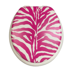 Load image into Gallery viewer, Cush&#39;n Soft Zebra Print Padded Toilet Seat
