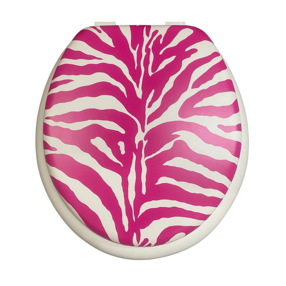 Cush'n Soft Zebra Print Padded Toilet Seat