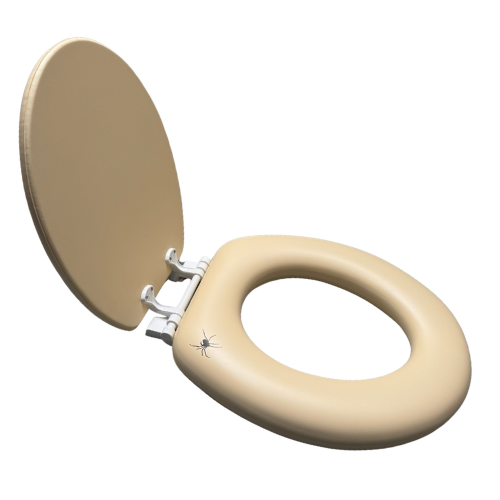 Spooky Spider Padded Toilet Seat - Beige