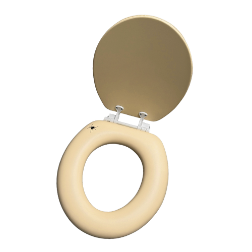 Spooky Spider Padded Toilet Seat - Beige