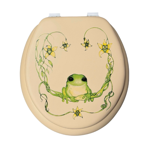 Happy Frog Padded Toilet Seat - Beige