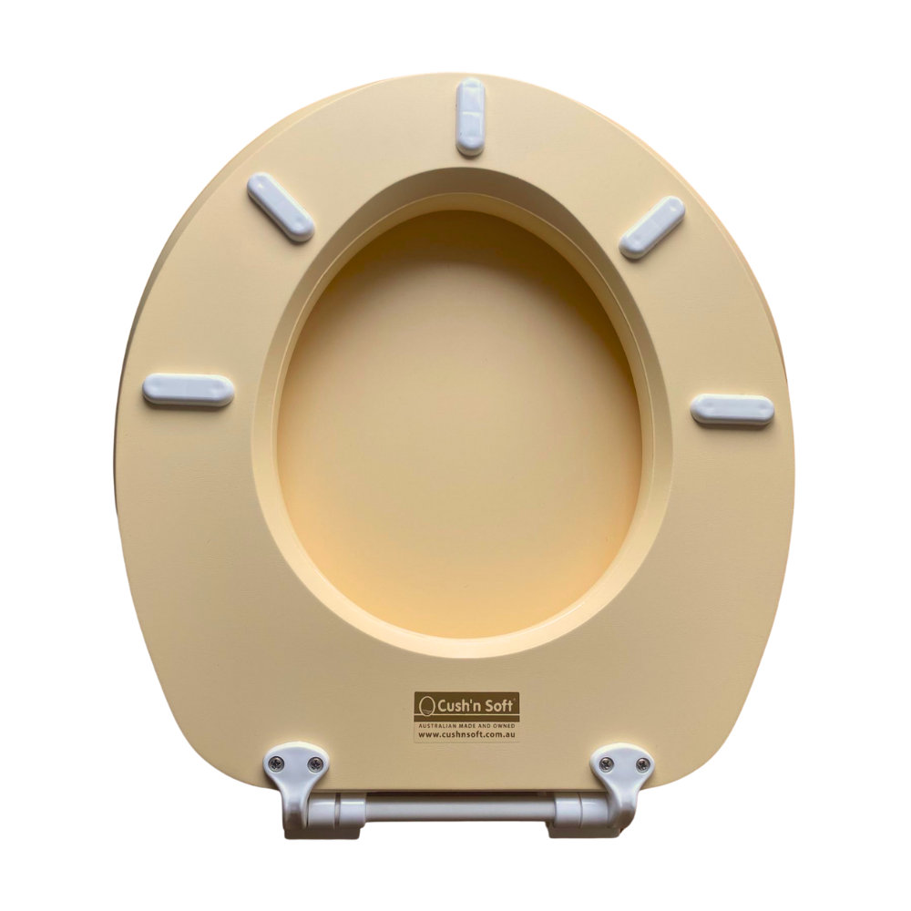 Cush'n Soft Beige Padded Toilet Seat