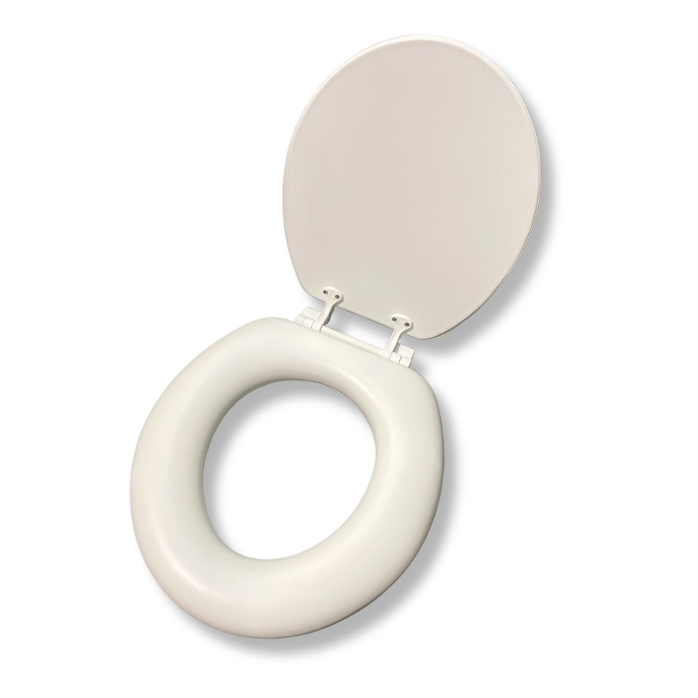 White Padded Toilet Seat Cush'n Soft