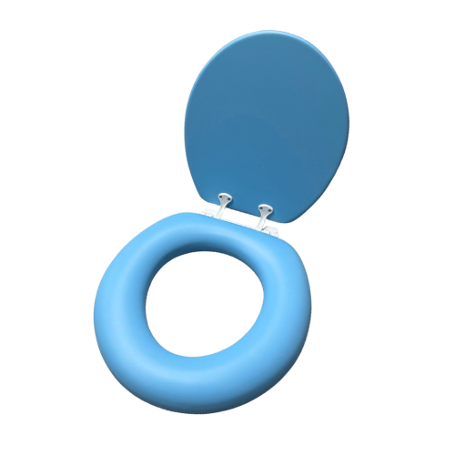 Sky Blue Padded Toilet Seat