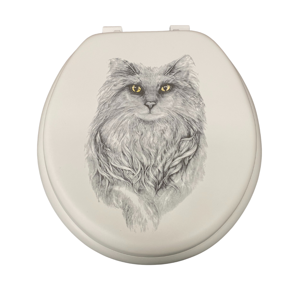 Cat Padded Toilet Seat