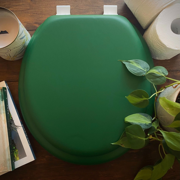 Cush'n Soft Forest Green Padded Toilet Seat